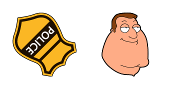 Family Guy Joe Swanson & Police Badge cute cursor
