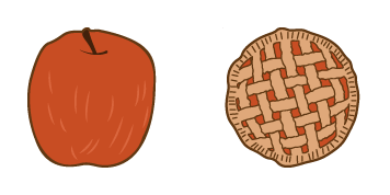 Fall Aesthetic Apple & Pie cute cursor