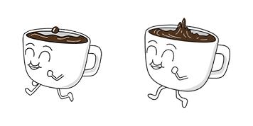 Jumping Cup of Coffee Animated cute cursor