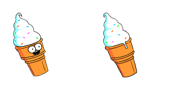 Funny Ice Cream Spinning Animated cute cursor