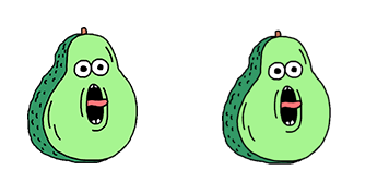 Funny Avocado Screaming Animated cute cursor