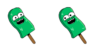 Funny Green Pop Ice Animated cute cursor