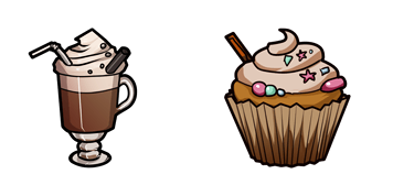Cacao Drink & Cupcake cute cursor