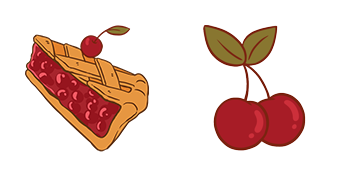 Pie & Cherry Animated cute cursor