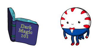 Adventure Time Mint Butler & Dark Magic Book cute cursor