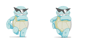 Pokemon Squirtle with Glasses Animated cute cursor