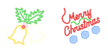 Merry Christmas Neon Animated Cursor cute cursor