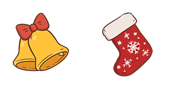 Christmas Jingle Bells & Stocking Animated cute cursor