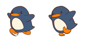 Penguin Running Animated cute cursor