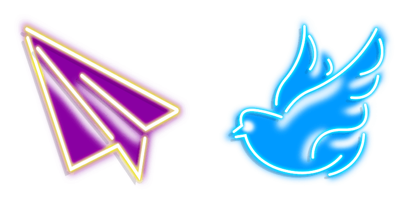 Airplane and dove cute cursor