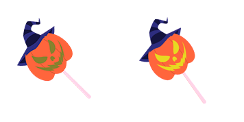 Halloween Pumpkin Stick Animated cute cursor