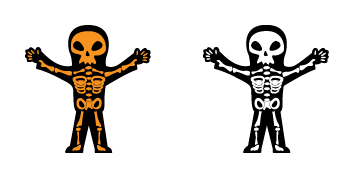 Halloween Flashing Skeleton Animated cute cursor