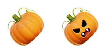 Halloween Angry Pumpkin 3D cute cursor