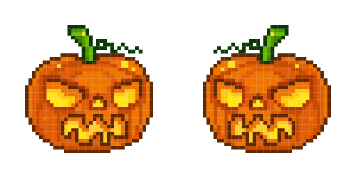 Halloween Pumpkin Pixel Animated cute cursor