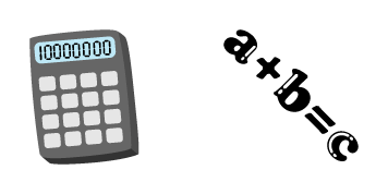 School Calculator & Math Formula Animated cute cursor