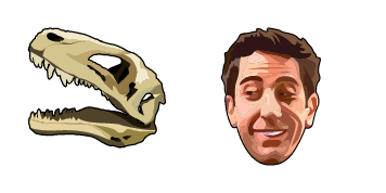 Friends Ross Geller & Dinosaur Skull cute cursor
