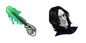 Harry Potter Severus Snape & Wand Animated cute cursor