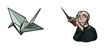 Harry Potter Draco Malfoy & Origami cute cursor