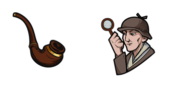 Arthur Conan Doyle Sherlock Holmes & Pipe cute cursor
