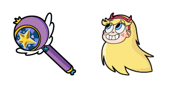 Star vs. the Forces of Evil Star Butterfly & Royal Magic Wand cute cursor