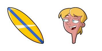 Phineas and Ferb Jeremy Johnson & Surfboard cute cursor