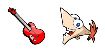 Phineas and Ferb Phineas Flynn & Guitar cute cursor