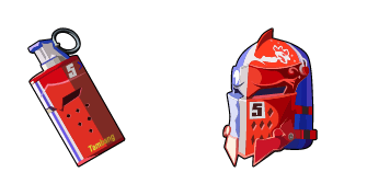 PUBG Red Racer Knight Smoke Granat & Red Racer Knight Backpack cute cursor