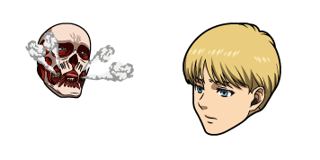 Attack on Titan Armin & Colossal Titan Animated cute cursor