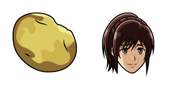 Attack on Titan Sasha & Potato Animated cute cursor