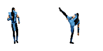 Mortal Kombat Sub-Zero Pixel Animated cute cursor