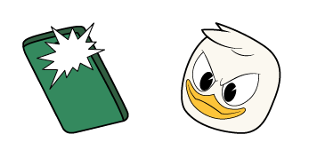 DuckTales Louie Duck & Phone Animated cute cursor