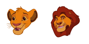 The Lion King Mufasa & Simba cute cursor