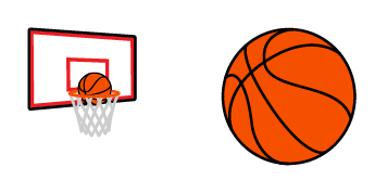 Basketball Hoop & Ball Animated cute cursor
