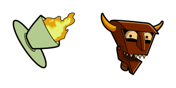Futurama Robot Devil & Flame Cup Animated cute cursor