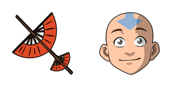 Avatar The Last Airbender Aang & Airbender Staff cute cursor