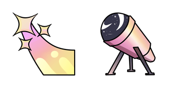Shooting Star & Telescope cute cursor