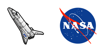 NASA Space Shuttle & Logo cute cursor