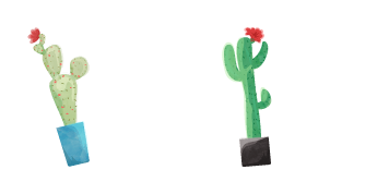 Watercolor Cactus cute cursor