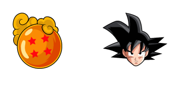 Dragon Ball Goku & 4-Stars Ball cute cursor