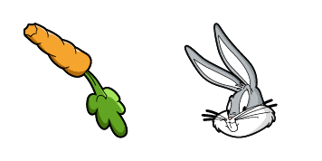 Looney Tunes Bugs Bunny & Carrot cute cursor