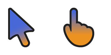 Blue & Orange Gradient Animated cute cursor