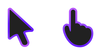 Black & Purple Stroke Gradient Animated cute cursor
