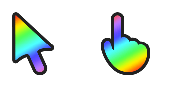 Rainbow Gradient Animated cute cursor