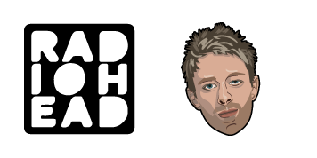 Radiohead Thom Yorke & Logo Animated cute cursor