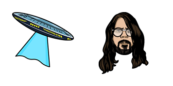 Dave Grohl & UFO Animated cute cursor