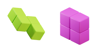 Tetris Box & Z Blocks 3D cute cursor