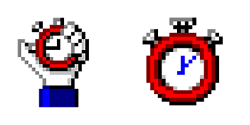Windows 95/98 Handwait & Clock Animated cute cursor