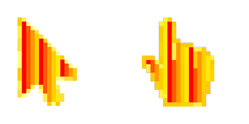 Fire Color Pixel Animated cute cursor