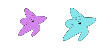 Purple & Blue Stars Dancing Animated cute cursor