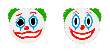 Clown Face Emoji Animated cute cursor
